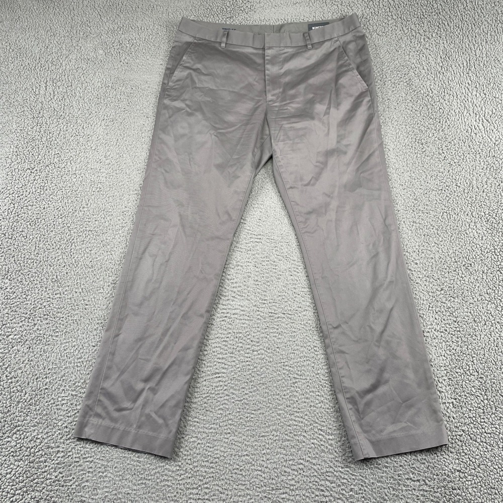 Bonobos Chino Pants Mens 36/32 Gray Friday Pant Slim Fit Cotton Stretch Chino